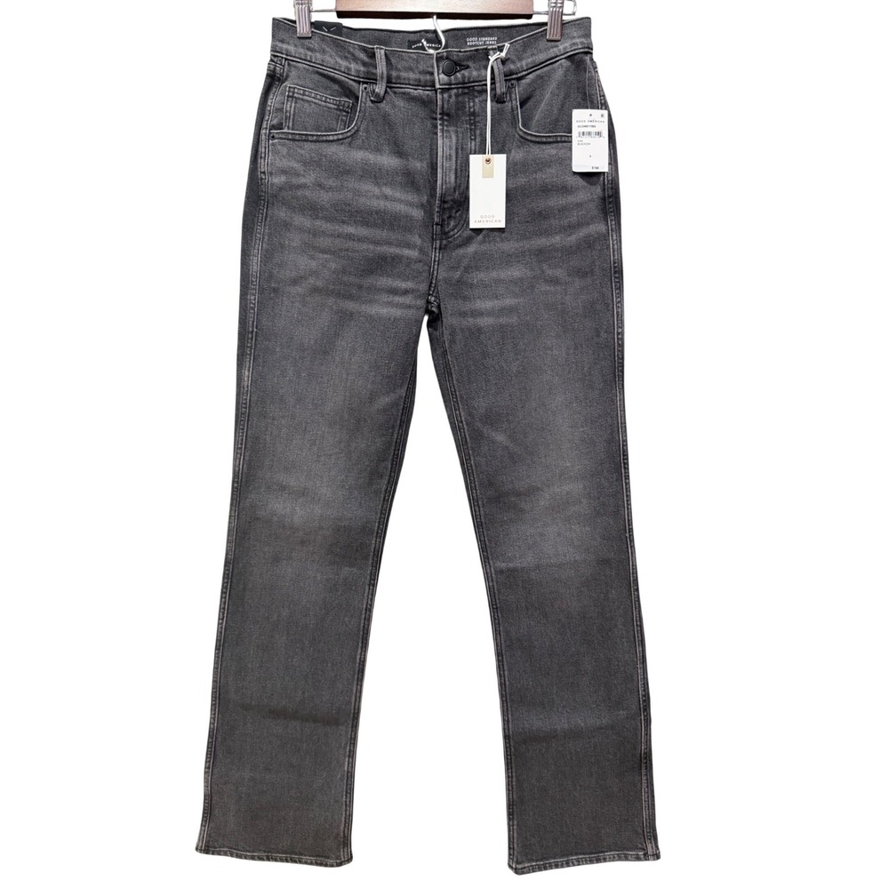Good American Good‎ Standard Bootcut Jeans Black High Rise NWT 6/28 GCOWB175BS